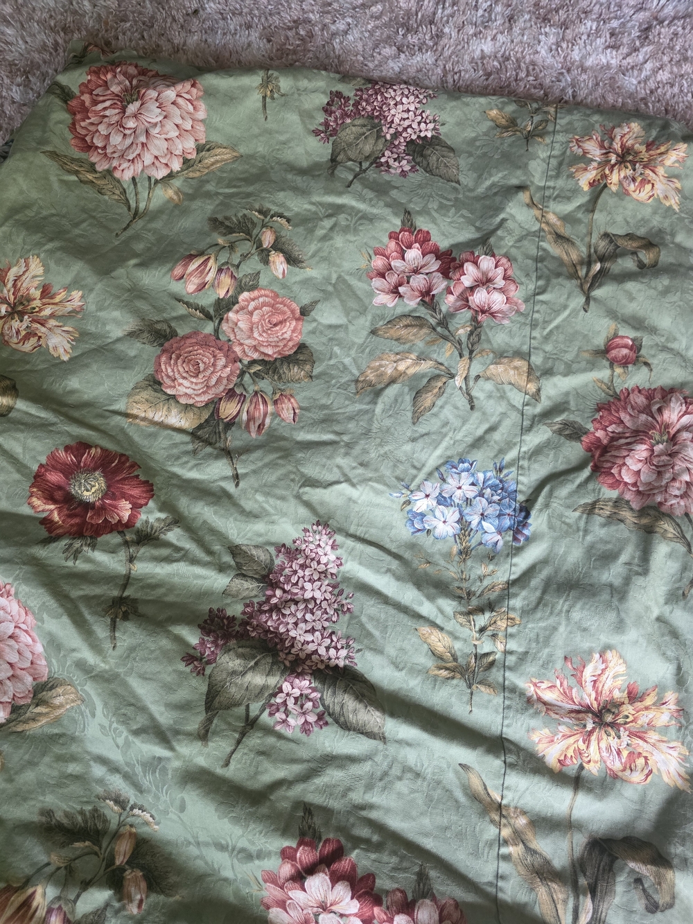 Floral Green Botanical Quilt Cover